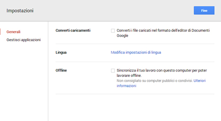 Nuova versione Google Drive_collega app