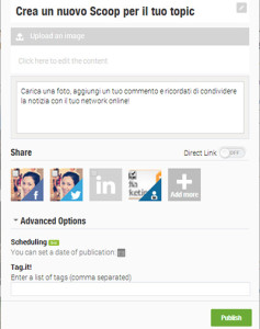 Scoop.it come creare un post