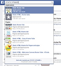 Tab Facebook static frame