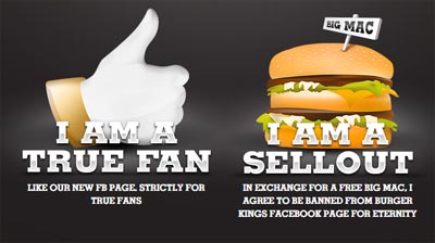 Burger King eliminare i falsi fan