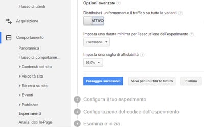 Google Analytics_esperimenti