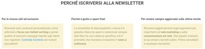 Convertire i visitatori in lead_newsletter-vantaggi