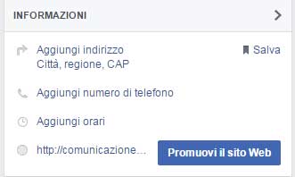 Promuovi dalla Fan Page