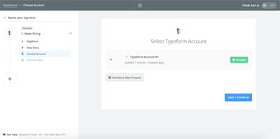 Zapier typeform autenticazione