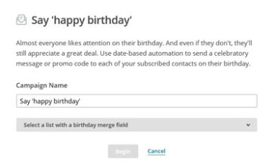 Happy Birthday MailChimp Automated