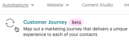 Mailchimp customer journey automations