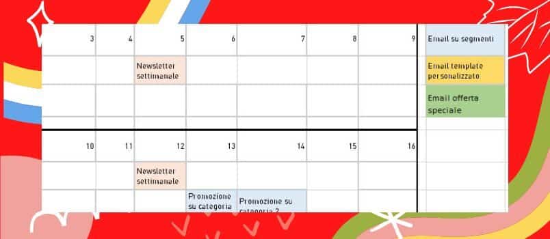 calendario newsletter ottobre - dicembre